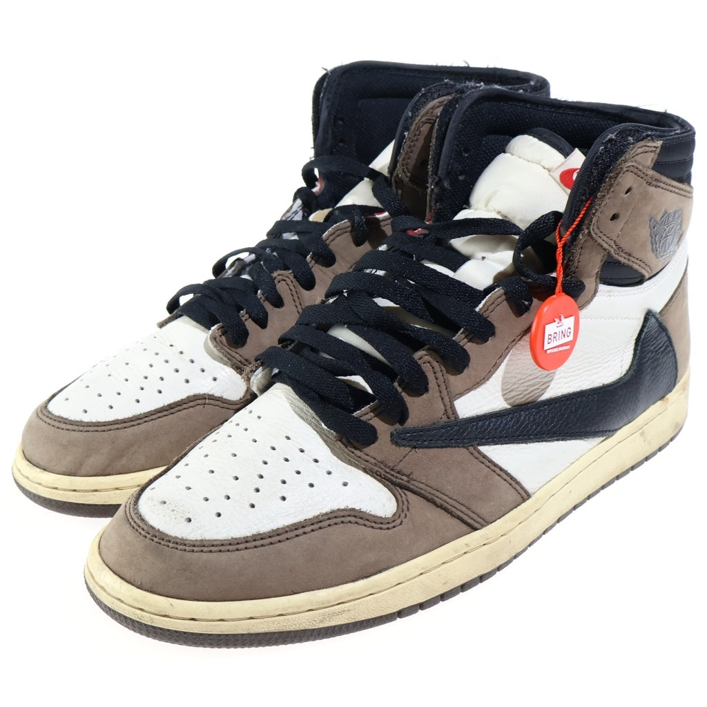 NIKE(ナイキ) ×TRAVIS SCOTT AIR JORDAN 1 RETRO HIGH OG TS SP トラヴィススコット エアジョーダン1 レトロ ダークモカ ハイカットスニーカー US10.5/28.5cm CD4487-100