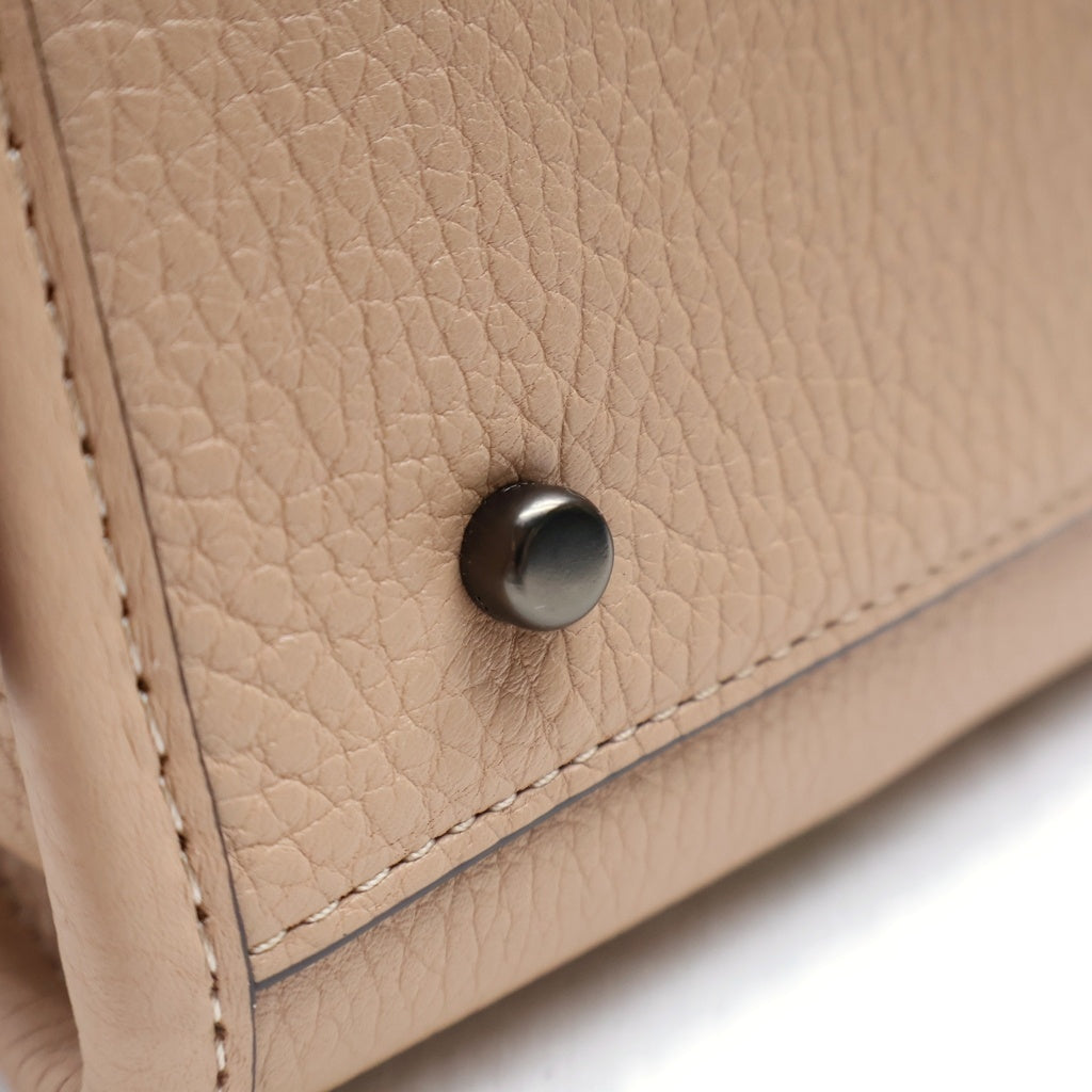 COACH(コーチ) ローグ25 ウィズ クリスタル ティーローズ 2WAYハンドバッグ ショルダーバッグ ピンクベージュ レザー 35583 ブラック金具 レディース