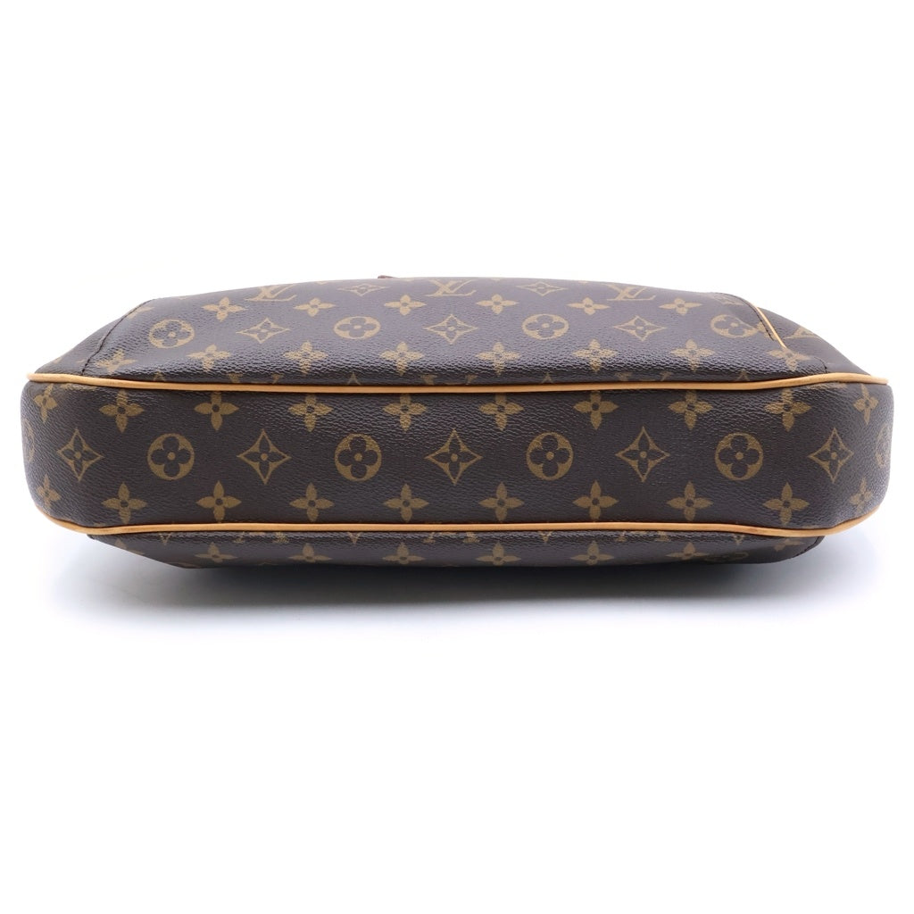 LOUIS VUITTON(ルイヴィトン) モノグラム テムズGM ワンショルダーバッグ ブラウン レザー×PVC M56383 ゴールド金具 レディース
