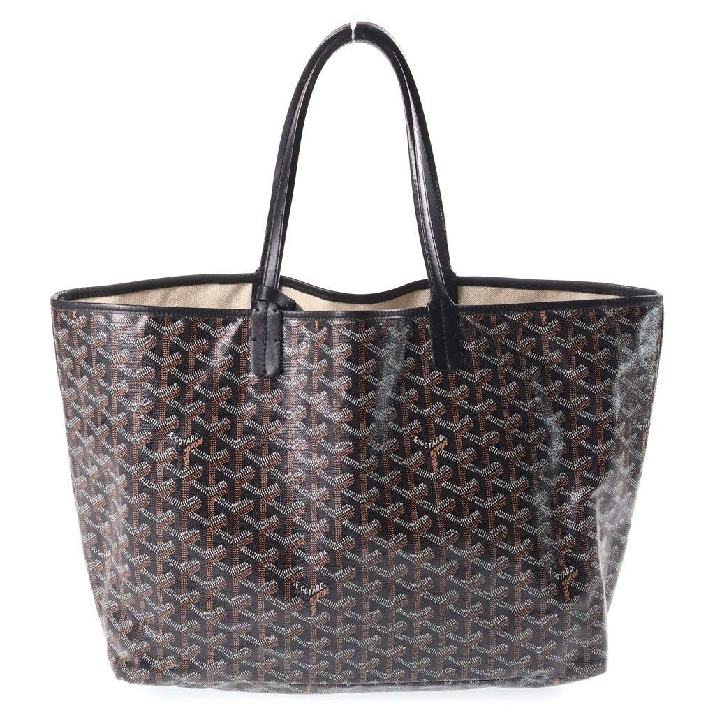 GOYARD(ゴヤール) サンルイPM トートバッグ ハンドバッグ PVC×レザー ブラック×ブラウン ポーチ レディース
