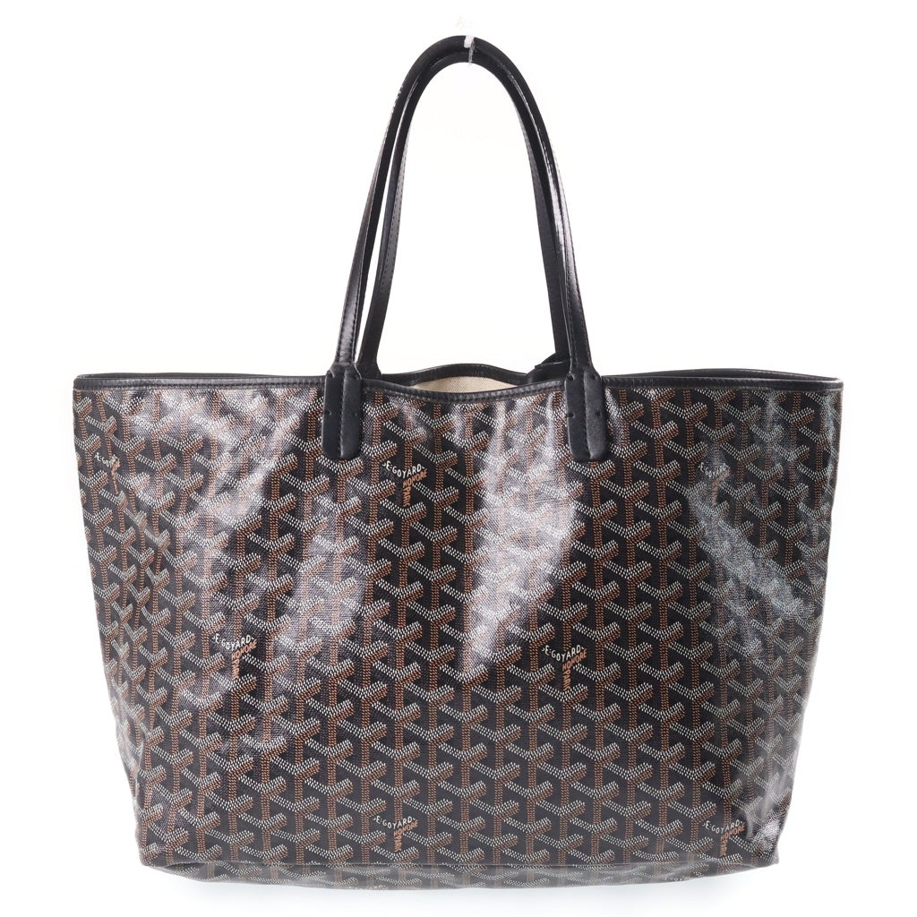 GOYARD(ゴヤール) サンルイPM トートバッグ ハンドバッグ PVC×レザー ブラック×ブラウン ポーチ レディース