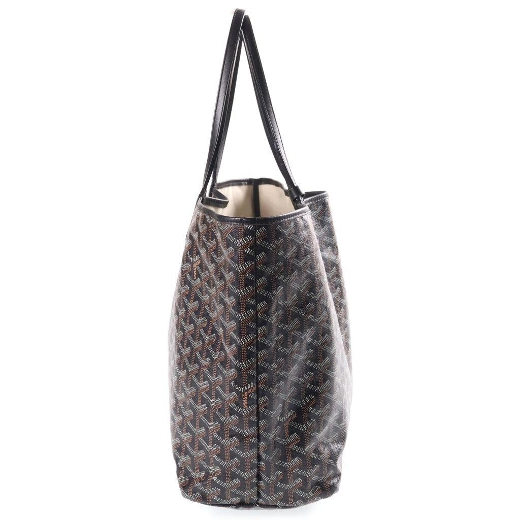GOYARD(ゴヤール) サンルイPM トートバッグ ハンドバッグ PVC×レザー ブラック×ブラウン ポーチ レディース