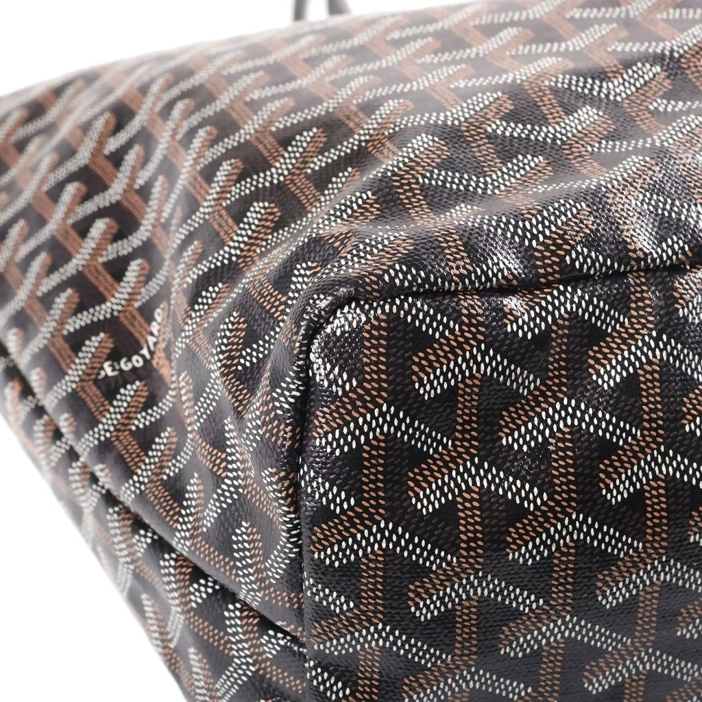 GOYARD(ゴヤール) サンルイPM トートバッグ ハンドバッグ PVC×レザー ブラック×ブラウン ポーチ レディース