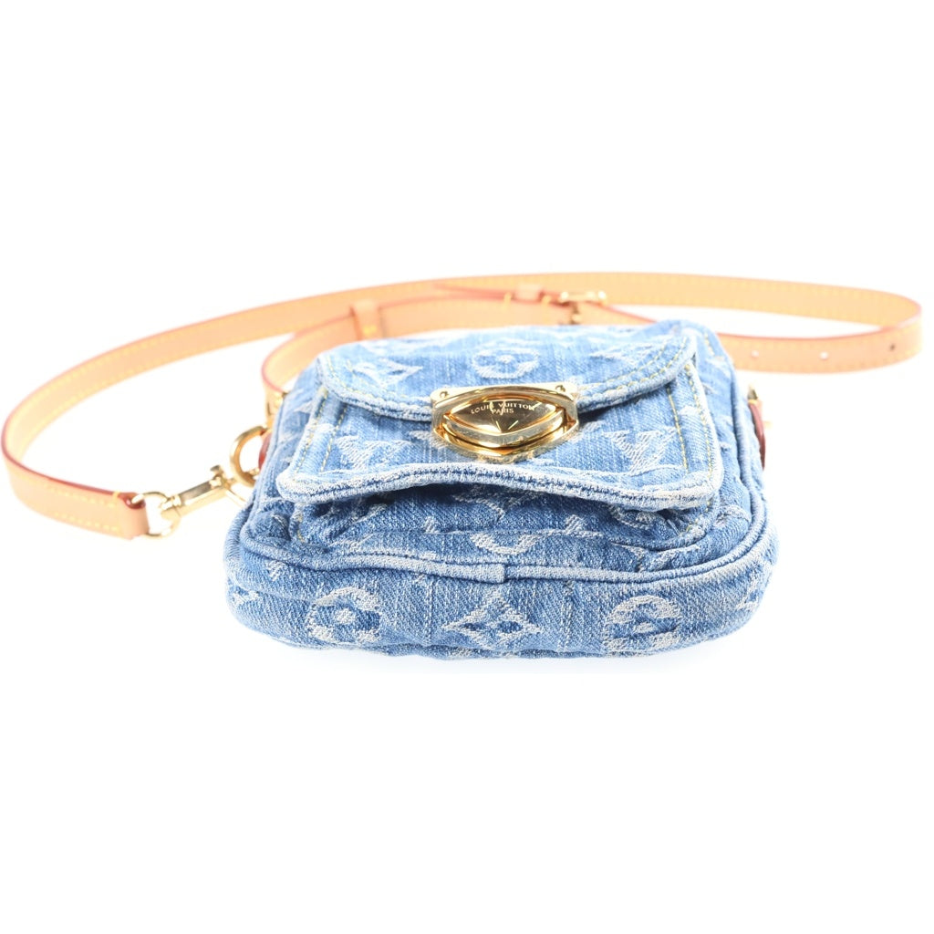 LOUIS VUITTON(ルイヴィトン) モノグラム デニム ポシェット・フェアファックス ショルダーバッグ ブルー M82948 スト レディース
