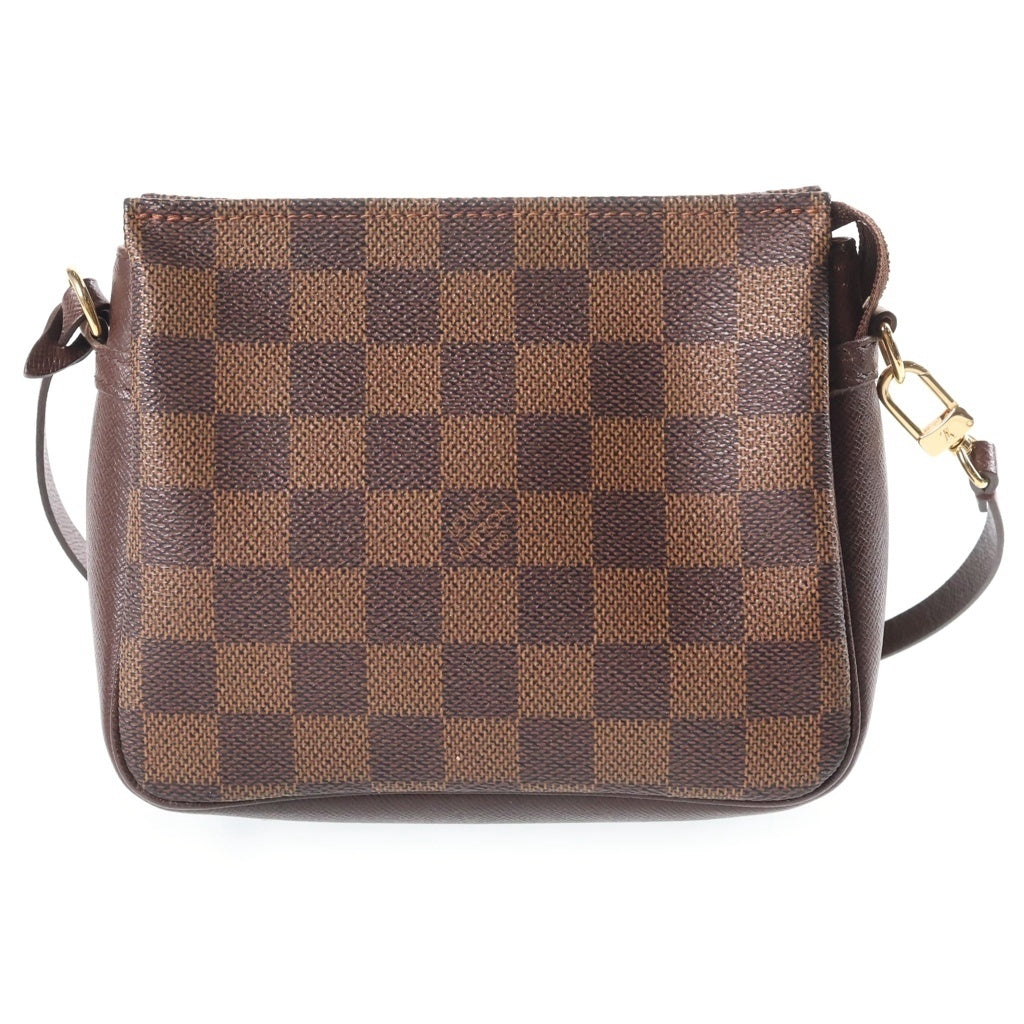 LOUIS VUITTON(ルイヴィトン) ダミエ トゥルースメイクアップ ハンドバッグ ポーチ ブラウン PVC×レザー N51982 スト レディース