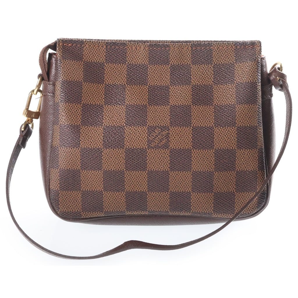 LOUIS VUITTON(ルイヴィトン) ダミエ トゥルースメイクアップ ハンドバッグ ポーチ ブラウン PVC×レザー N51982 スト レディース