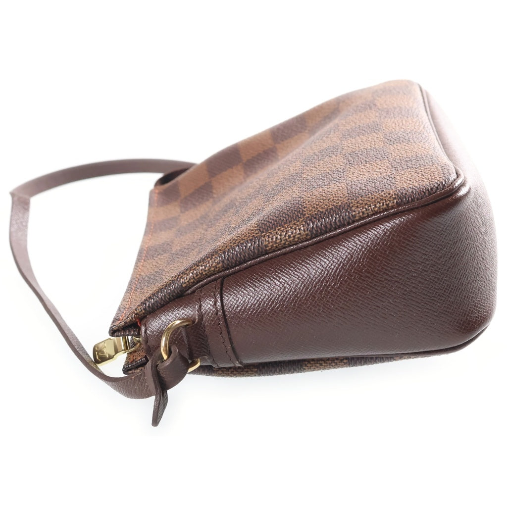 LOUIS VUITTON(ルイヴィトン) ダミエ トゥルースメイクアップ ハンドバッグ ポーチ ブラウン PVC×レザー N51982 スト レディース