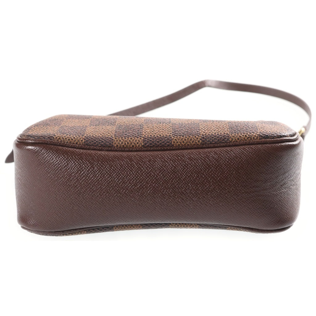 LOUIS VUITTON(ルイヴィトン) ダミエ トゥルースメイクアップ ハンドバッグ ポーチ ブラウン PVC×レザー N51982 スト レディース