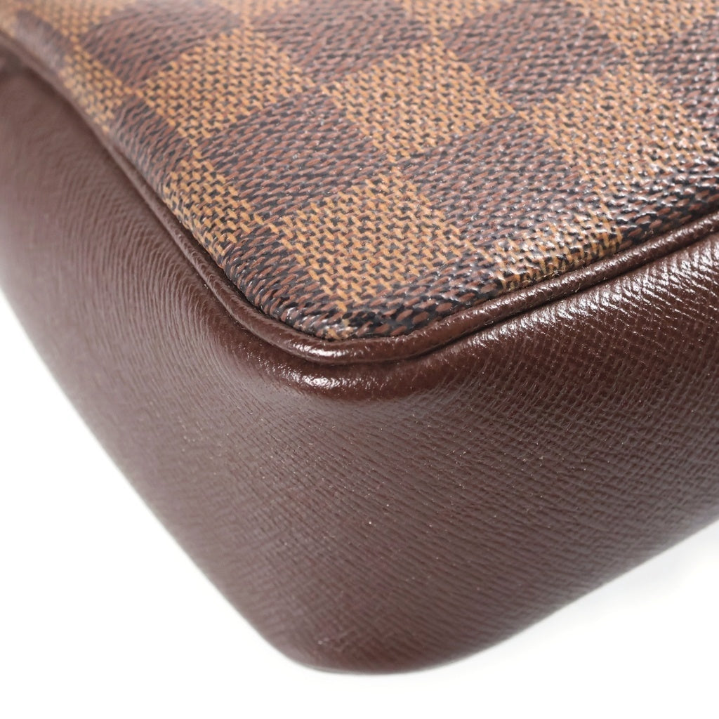 LOUIS VUITTON(ルイヴィトン) ダミエ トゥルースメイクアップ ハンドバッグ ポーチ ブラウン PVC×レザー N51982 スト レディース