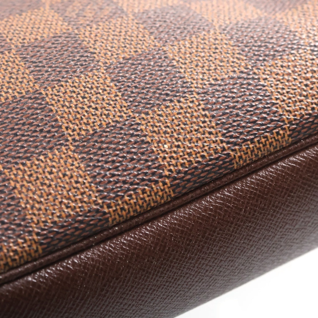 LOUIS VUITTON(ルイヴィトン) ダミエ トゥルースメイクアップ ハンドバッグ ポーチ ブラウン PVC×レザー N51982 スト レディース