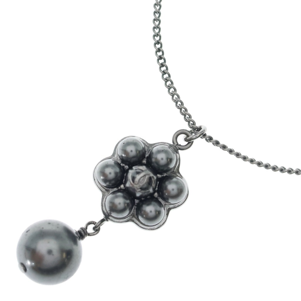 CHANEL(シャネル) ココマーク パールネックレス シルバー メタル 豆付 レディース