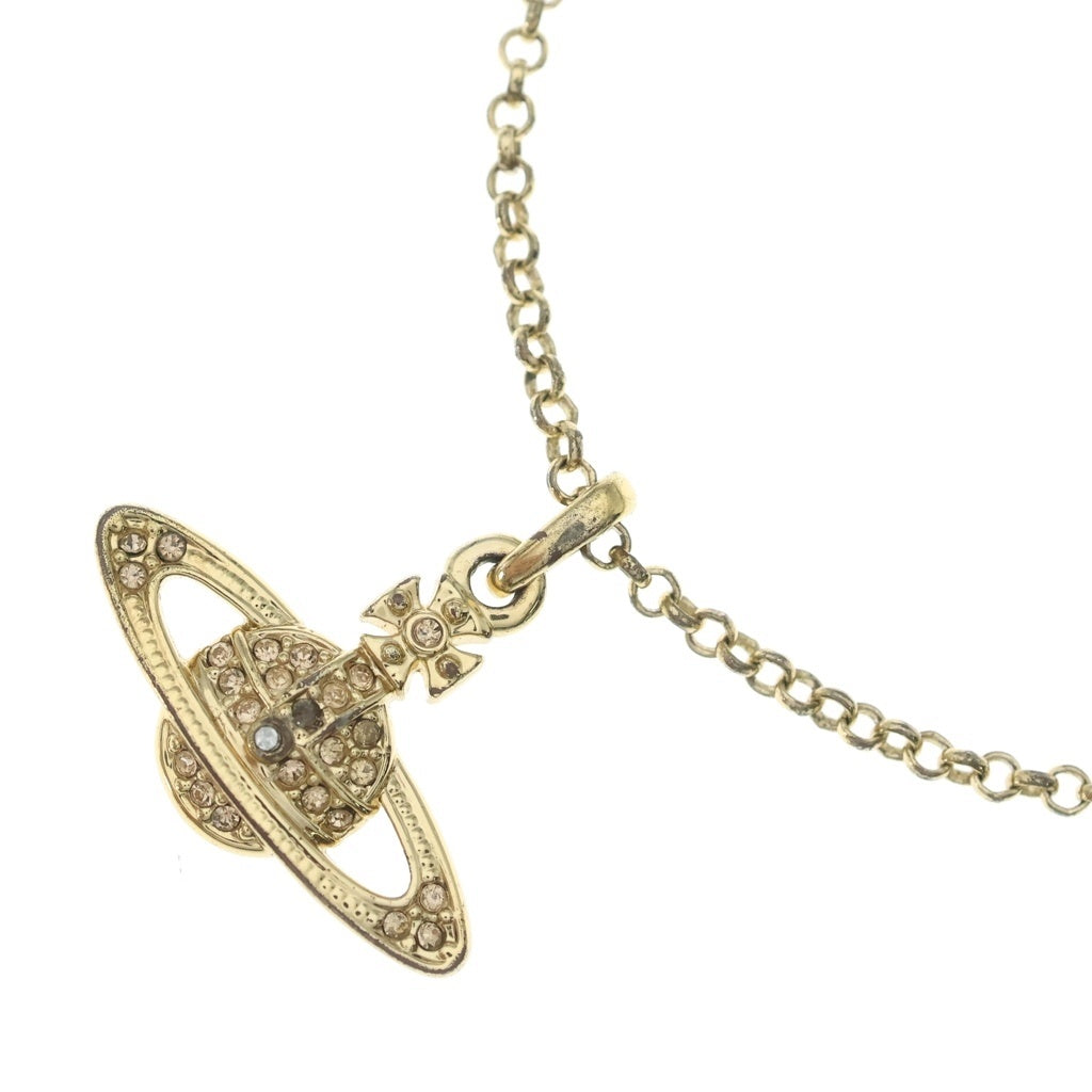 Vivienne Westwood(ヴィヴィアンウエストウッド) オーブネックレス メタル ゴールド ラインストーン レディース