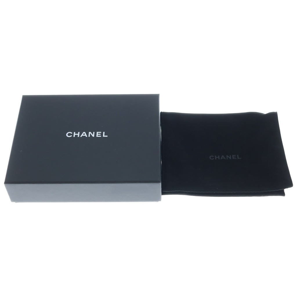 CHANEL(シャネル) ココマーク マトラッセコンパクトウォレット 三つ折り財布 キャビアスキン ブラック ゴールド金具 シール付 28番台 AP0230 シール、箱、袋 レディース