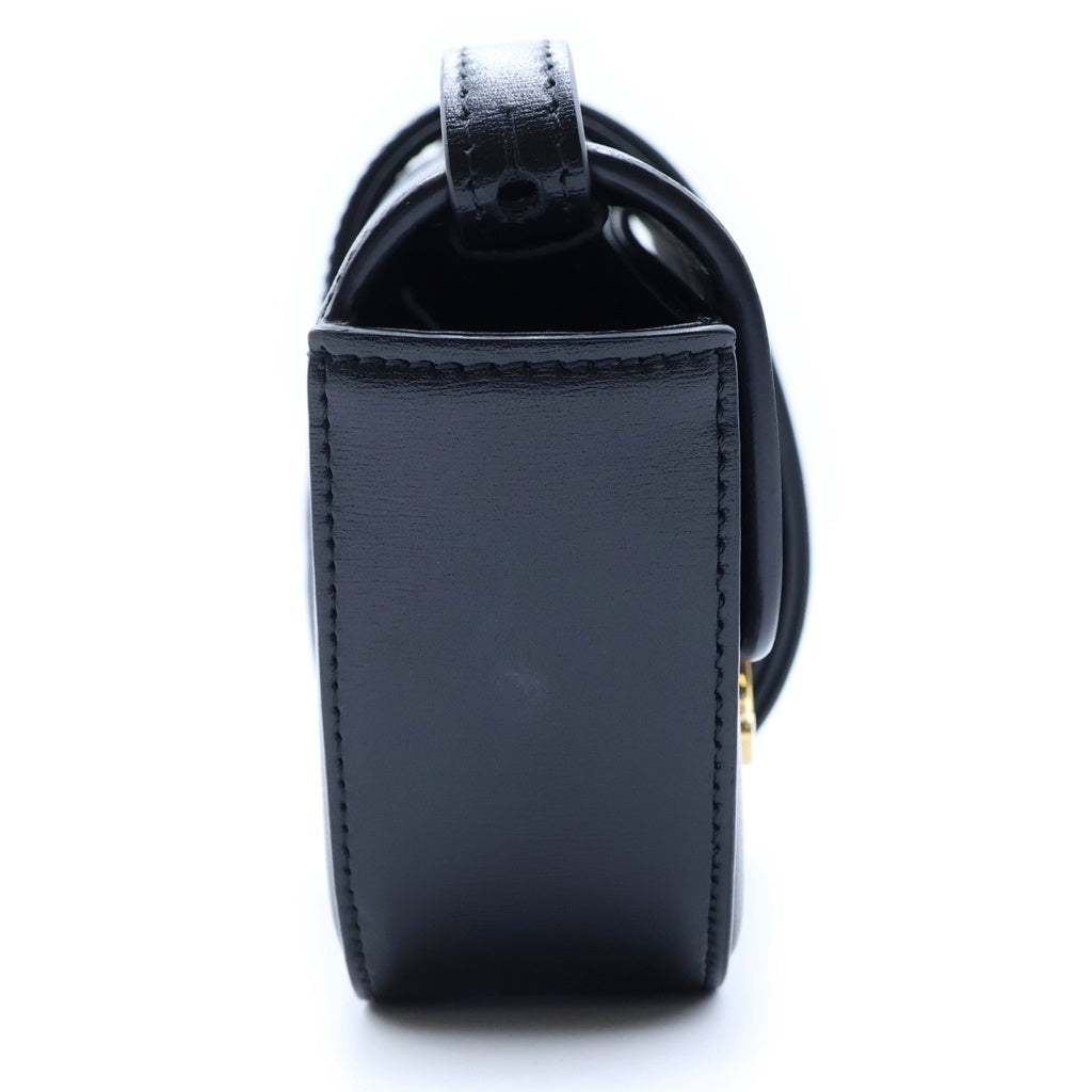 CELINE(セリーヌ) トリオンフ ミニクロード ショルダーバッグ ブラック レザー ゴールド金具 レディース