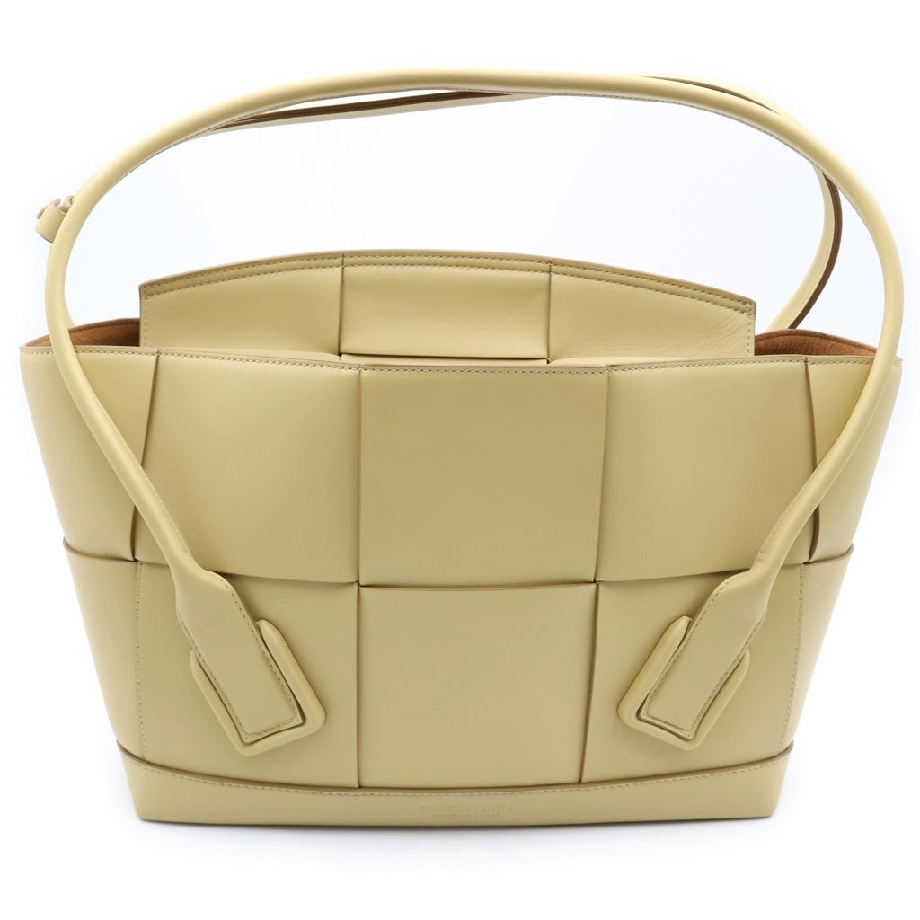 BOTTEGA VENETA(ボッテガヴェネタ) アルコ マキシイントレチャート ハンドバッグ ベージュ レザー レディース