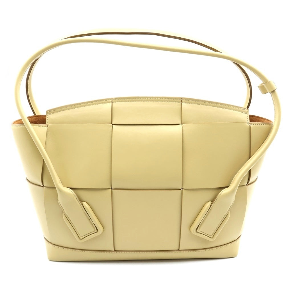 BOTTEGA VENETA(ボッテガヴェネタ) アルコ マキシイントレチャート ハンドバッグ ベージュ レザー レディース