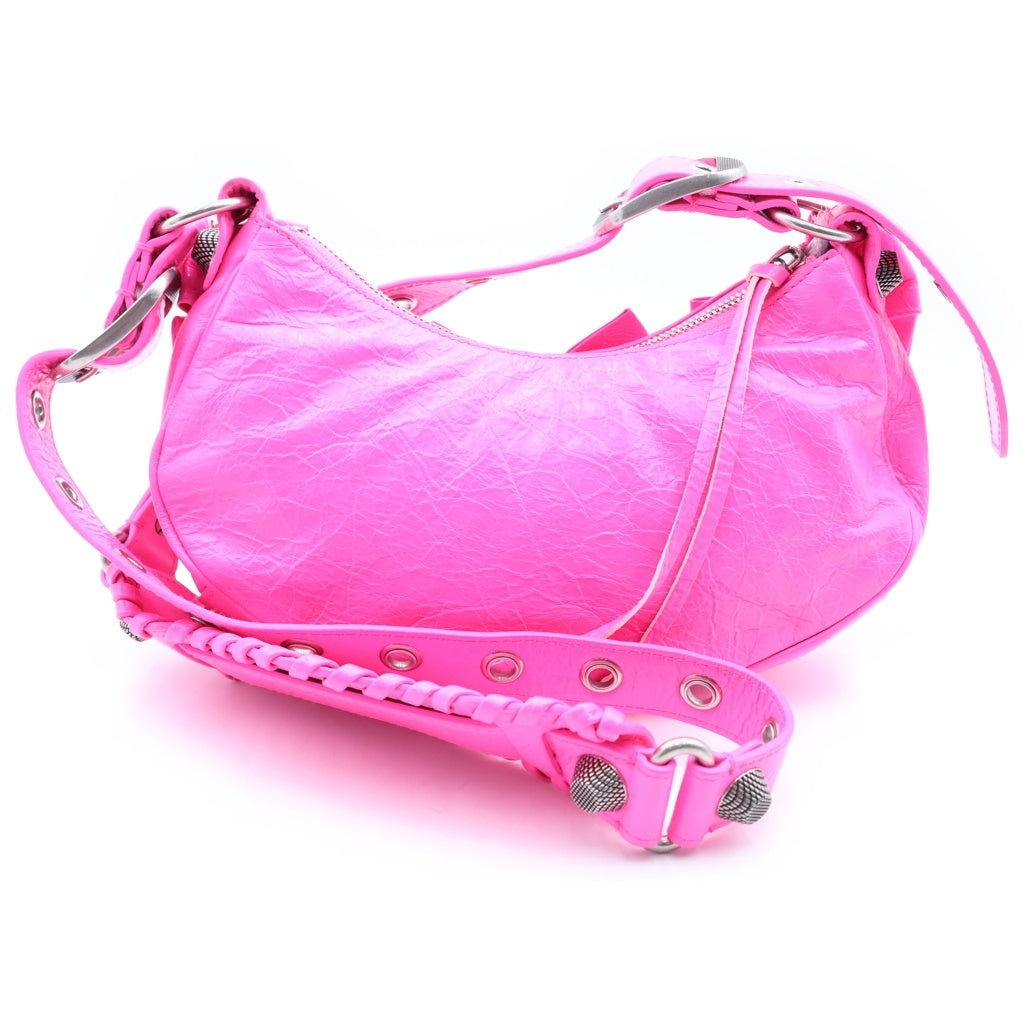 BALENCIAGA(バレンシアガ) ルカゴールXS リボン ショルダーバッグ ピンク レザー 640167 レディース