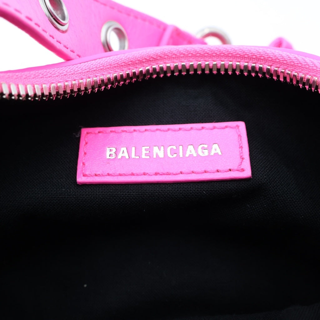 BALENCIAGA(バレンシアガ) ルカゴールXS リボン ショルダーバッグ ピンク レザー 640167 レディース