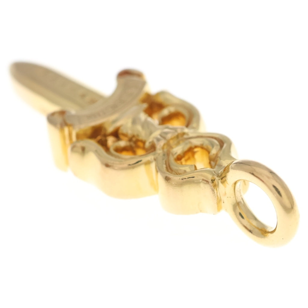 CHROME HEARTS(クロムハーツ) 22K DBL DAGGER P DIA 22Kダブルダガー PAVEダイヤ ネックレストップ ゴールド