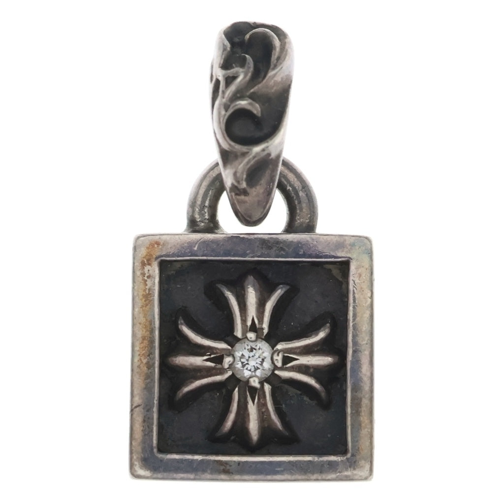 CHROME HEARTS(クロムハーツ) FRAMED BS FLUER 1DIA フレームドBSフレア 1ダイヤモンド チャーム ペンダントトップ シルバー