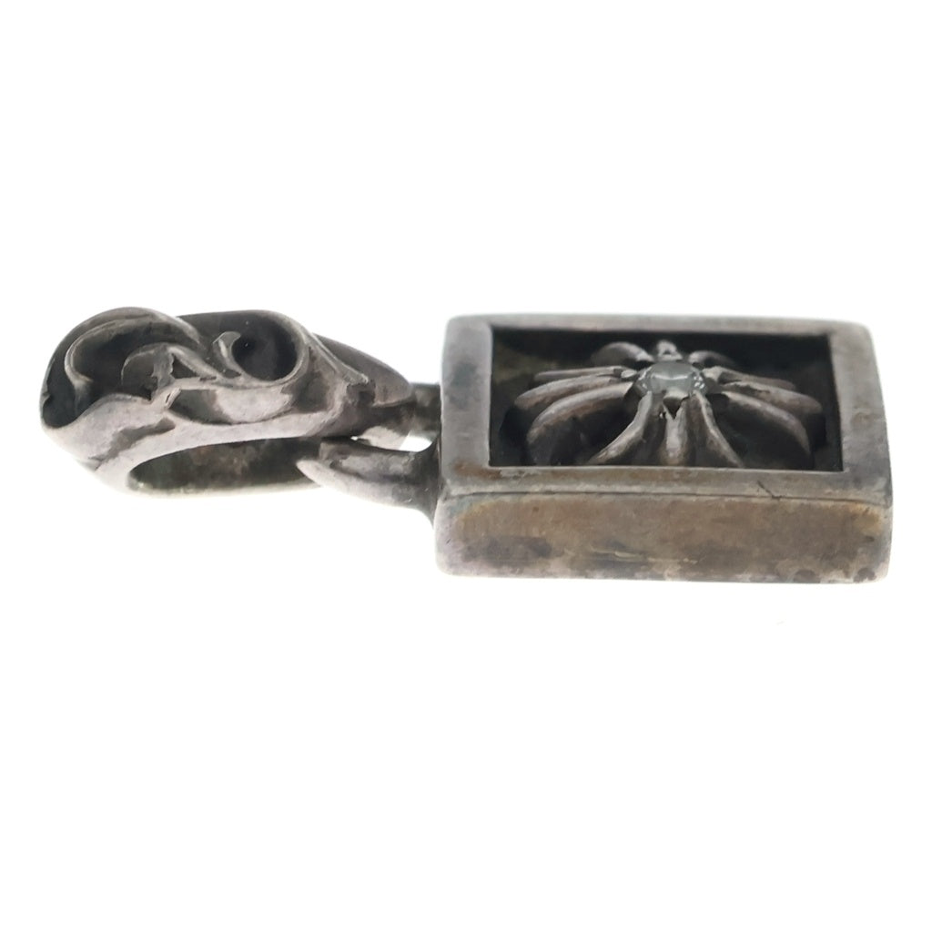 CHROME HEARTS(クロムハーツ) FRAMED BS FLUER 1DIA フレームドBSフレア 1ダイヤモンド チャーム ペンダントトップ シルバー