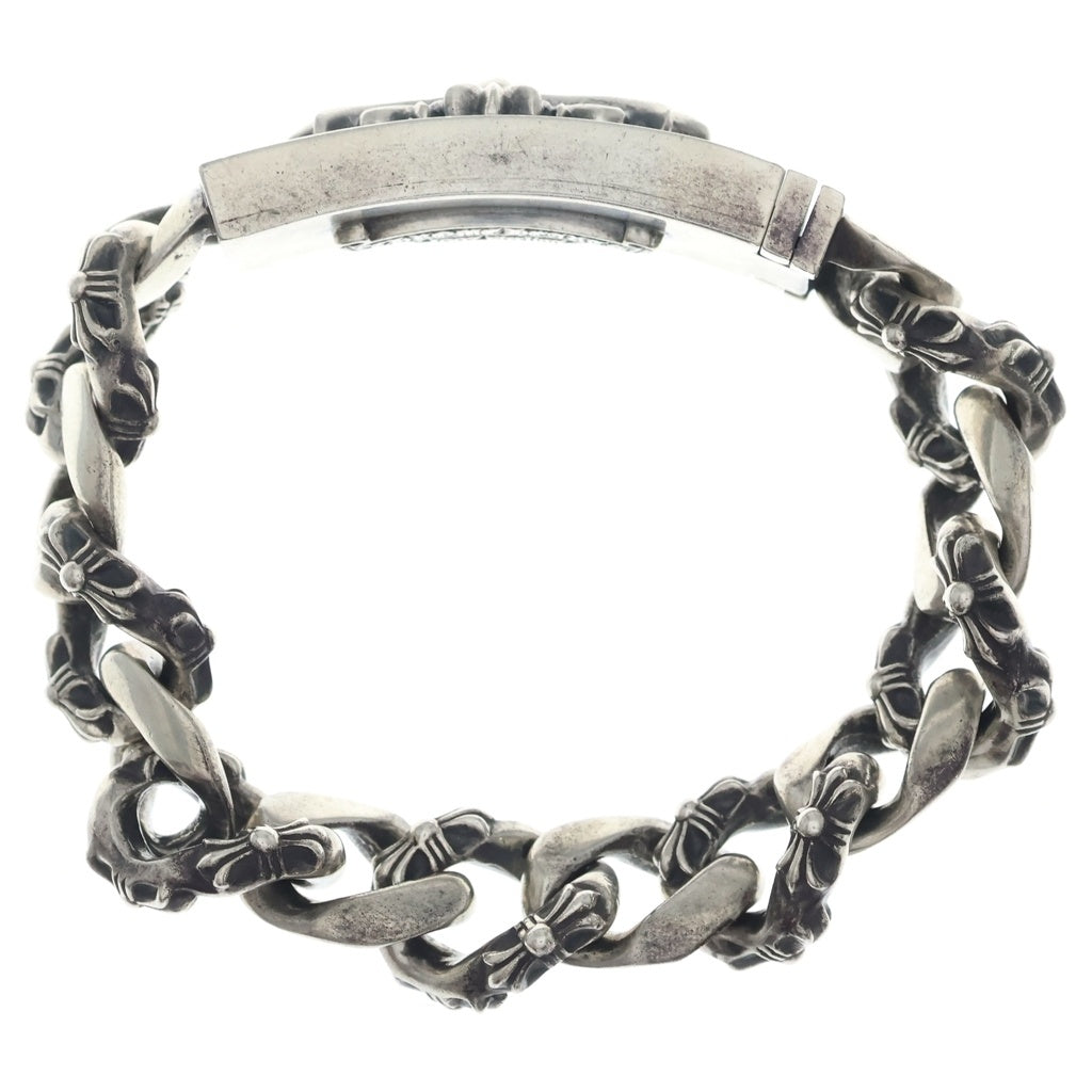 CHROME HEARTS(クロムハーツ) ID FLORAL CRS フローラルクロスIDファンシーリンク ブレスレット 13LINK シルバー BCA166