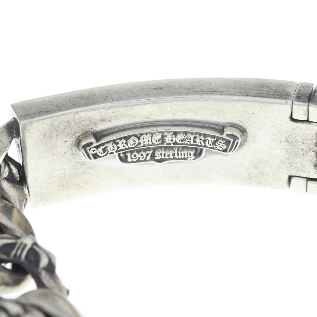 CHROME HEARTS(クロムハーツ) ID FLORAL CRS フローラルクロスIDファンシーリンク ブレスレット 13LINK シルバー BCA166