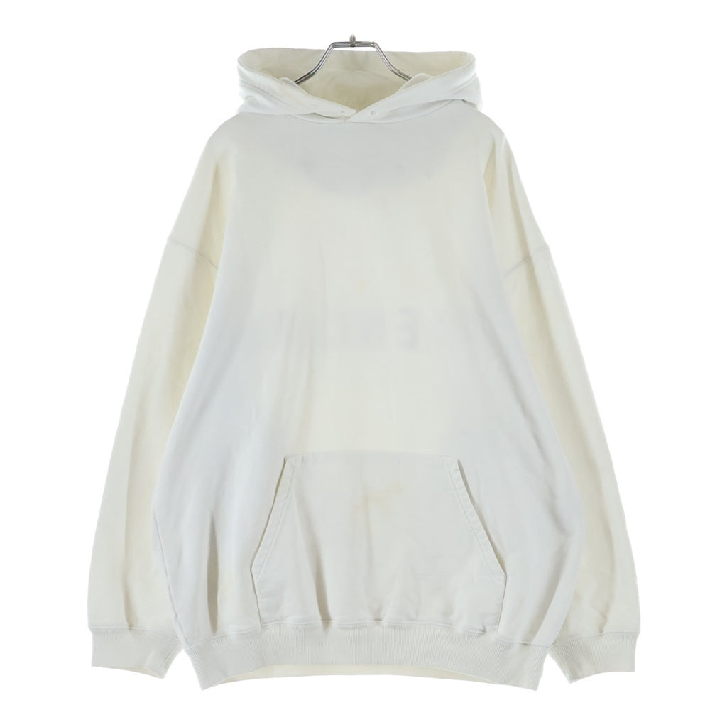 BALENCIAGA(バレンシアガ) 19SS バックロゴプリント スウェット プルオーバーパーカー フーディー ホワイト 556143 TAV37