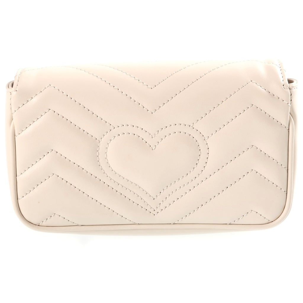 GUCCI(グッチ) GGマーモント チェーンショルダーバッグ レザー アイボリー 476433 2149 チェーン、箱、袋 レディース