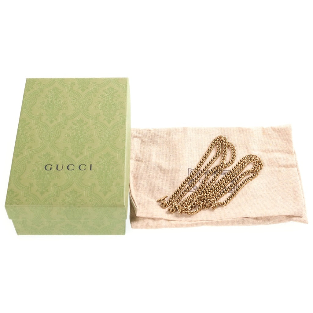 GUCCI(グッチ) GGマーモント チェーンショルダーバッグ レザー アイボリー 476433 2149 チェーン、箱、袋 レディース