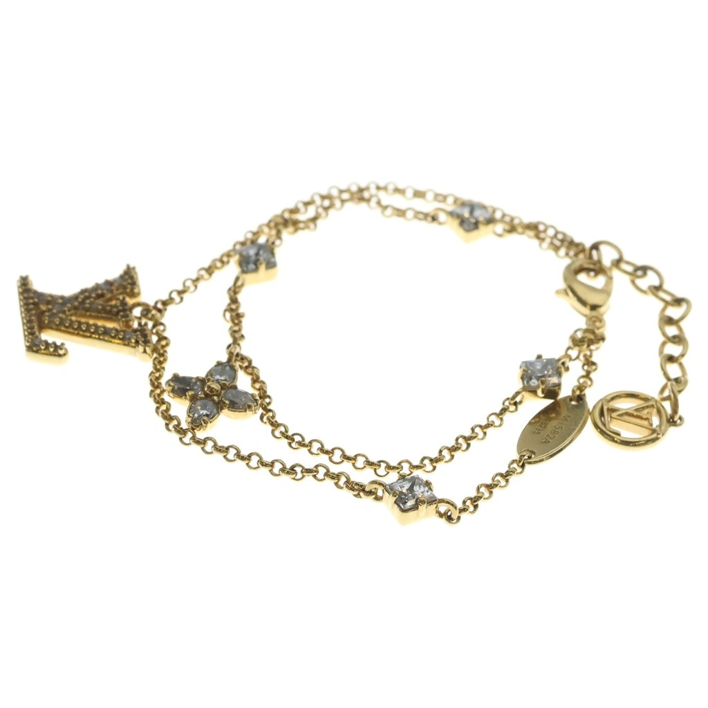 LOUIS VUITTON(ルイヴィトン) ブレスレット・レディ LV ゴールド メタル ラインストーン M1285A TE3235