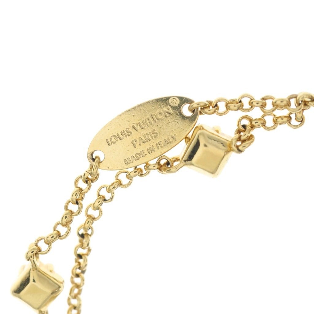 LOUIS VUITTON(ルイヴィトン) ブレスレット・レディ LV ゴールド メタル ラインストーン M1285A TE3235