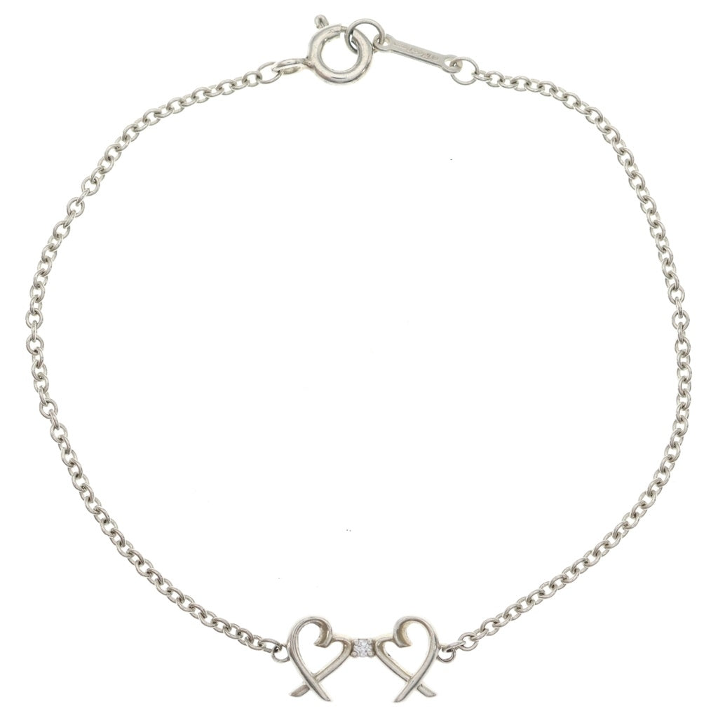TIFFANY & Co.(ティファニー) パロマ ピカソ ダブルラビングハート ブレスレット ダイヤモンド シルバー SV925 レディース