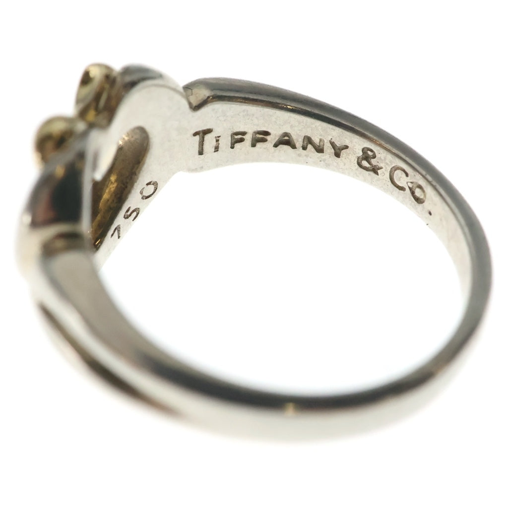 TIFFANY & Co.(ティファニー) ハートリボン コンビ リング シルバー
