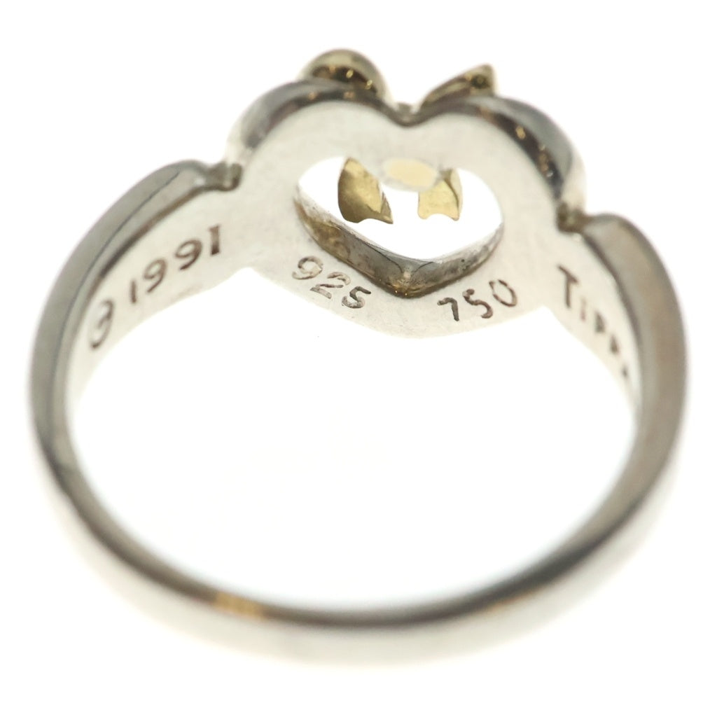 TIFFANY & Co.(ティファニー) ハートリボン コンビ リング シルバー×ゴールド SV925 Au750