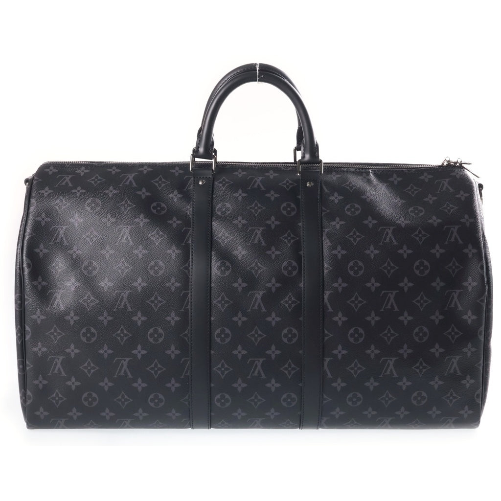 LOUIS VUITTON(ルイヴィトン) モノグラムエクリプス キーポル・バンドリエール55 ボストンバッグ ショルダーバッグ 2WAY ブラック PVC×レザー M40605