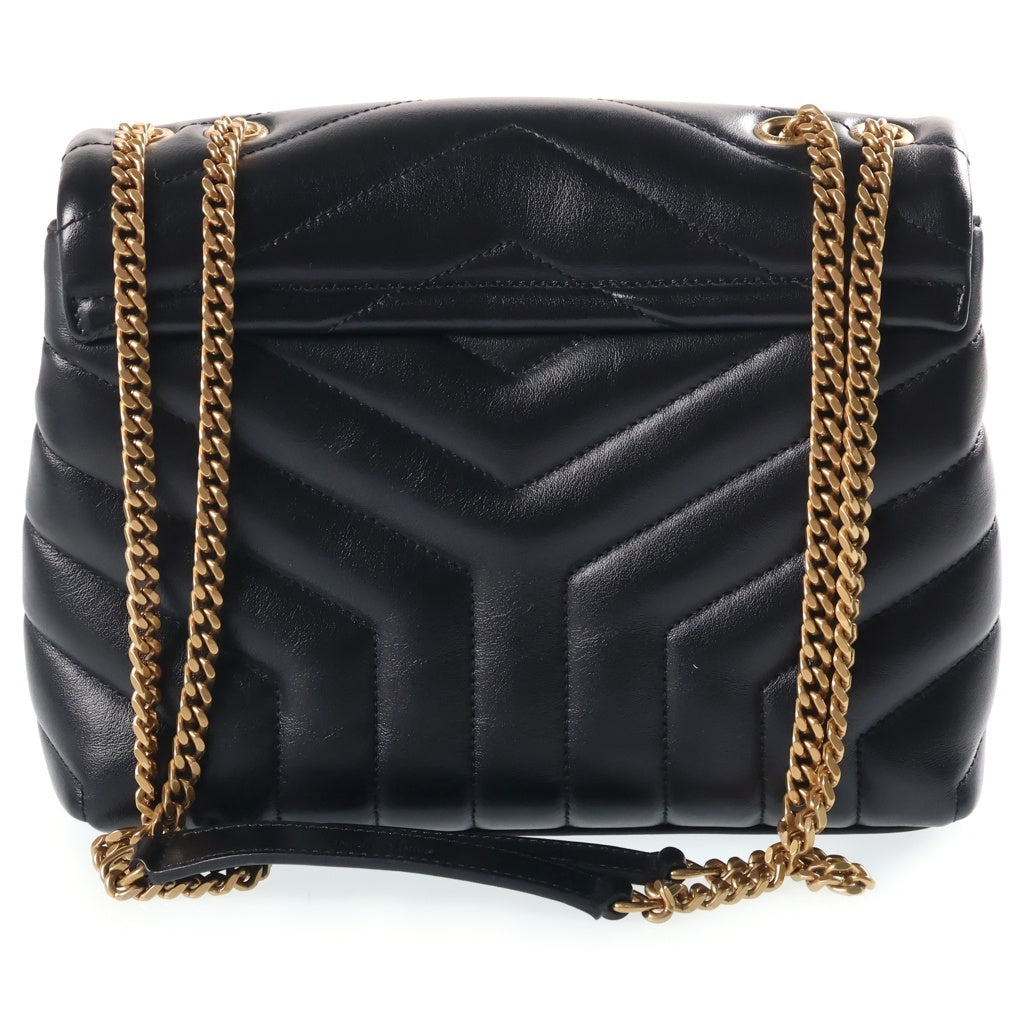 SAINT LAURENT PARIS(サンローランパリ) ルル チェーンショルダーバッグ ブラック レザー ゴールド金具 494699 レディース
