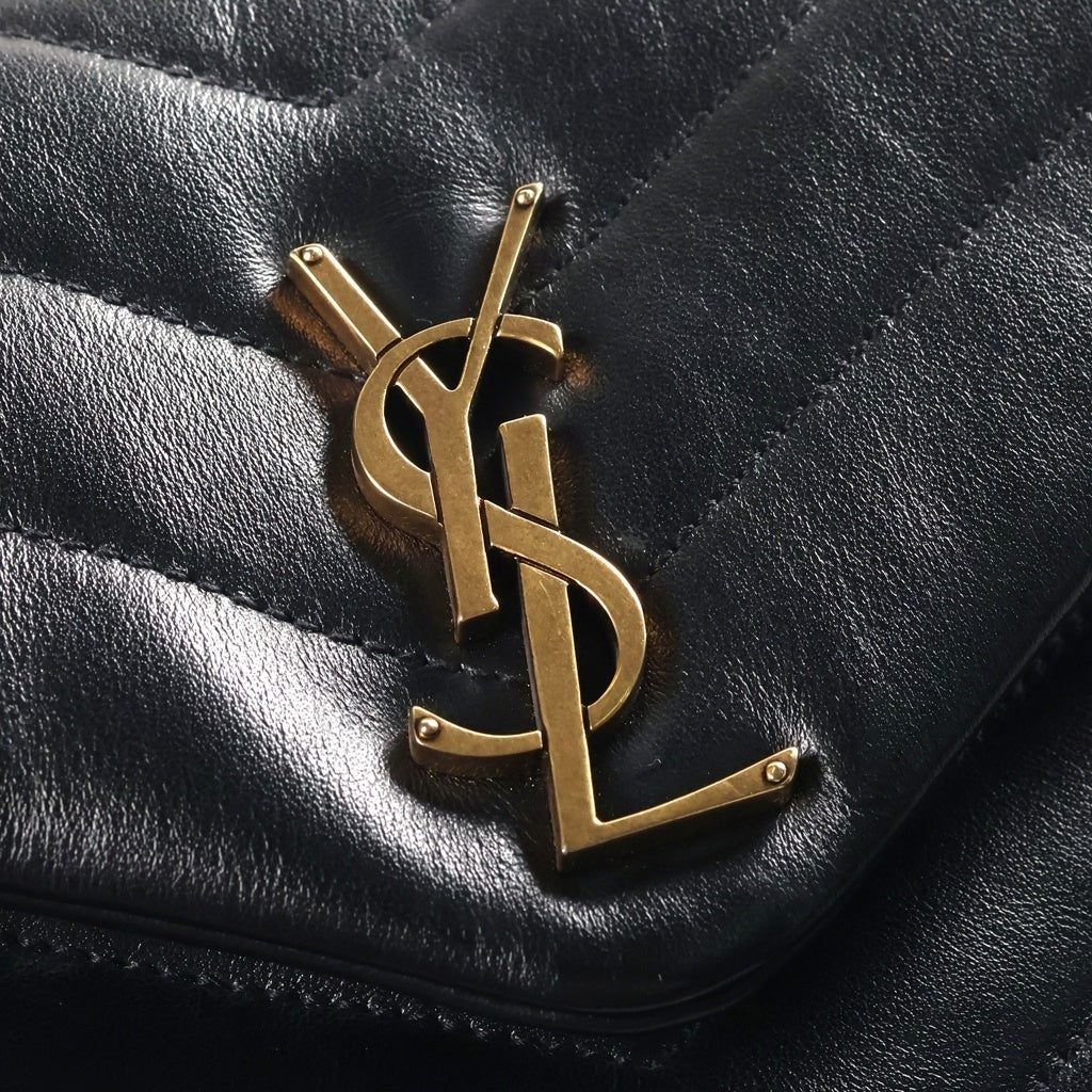 SAINT LAURENT PARIS(サンローランパリ) ルル チェーンショルダーバッグ ブラック レザー ゴールド金具 494699 レディース
