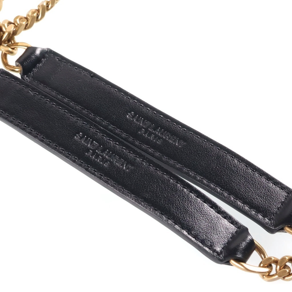 SAINT LAURENT PARIS(サンローランパリ) ルル チェーンショルダーバッグ ブラック レザー ゴールド金具 494699 レディース