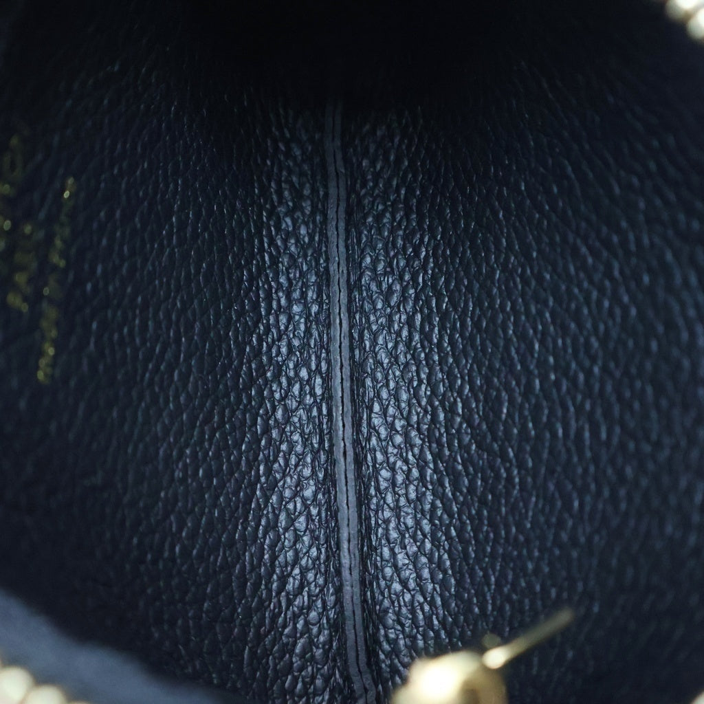 LOUIS VUITTON(ルイヴィトン) モノグラムアンプラント ポシェットクレ コインケース 小物入れ ブラック×ベージュ レザー M80885 レディース