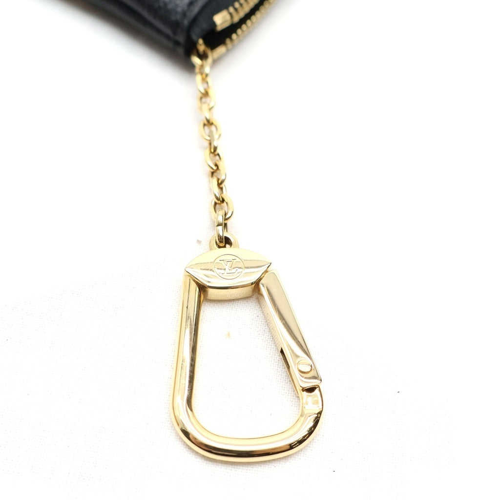 LOUIS VUITTON(ルイヴィトン) モノグラムアンプラント ポシェットクレ コインケース 小物入れ ブラック×ベージュ レザー M80885 レディース
