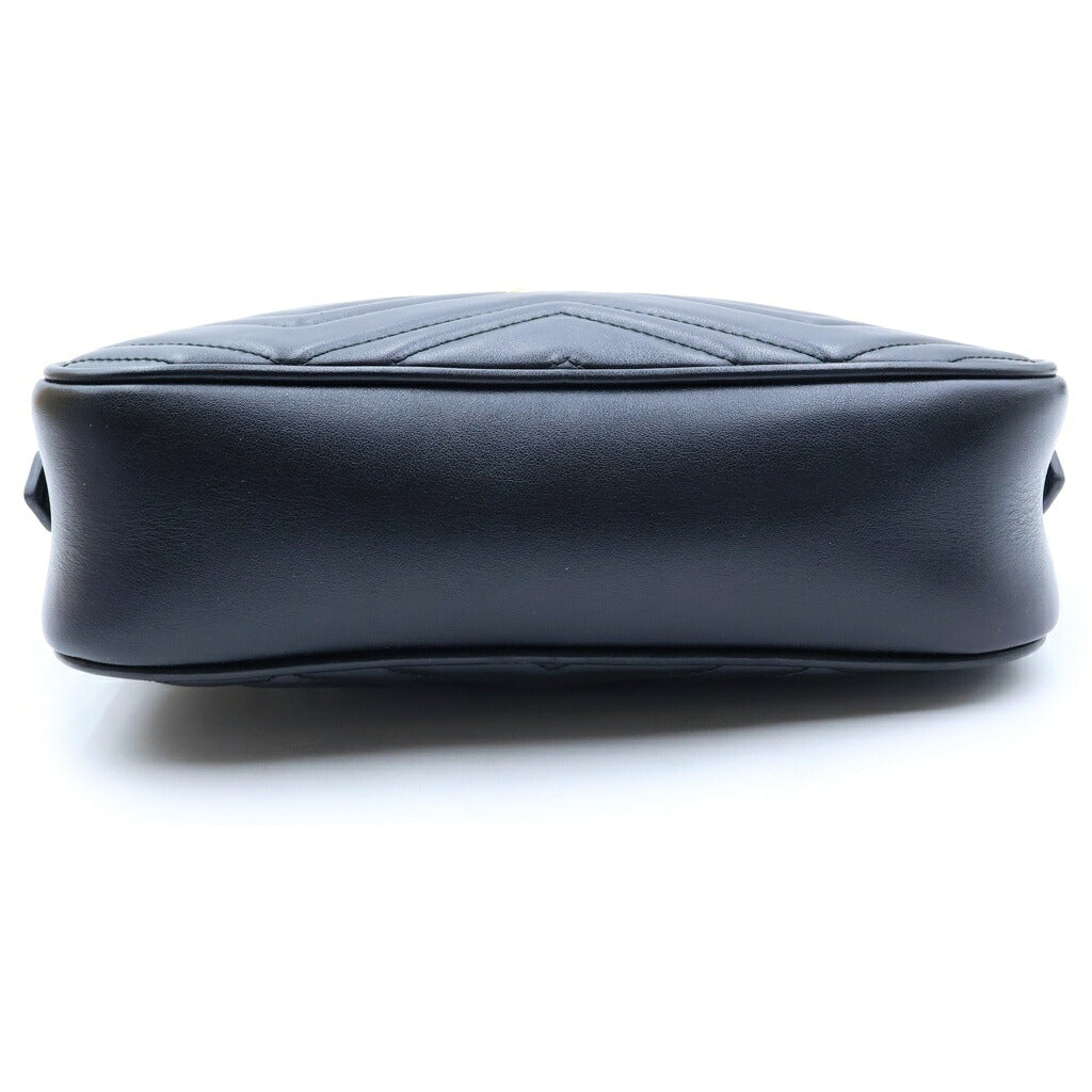 GUCCI(グッチ) GGマーモント チェーンショルダーバッグ ブラック レザー 447632 520981