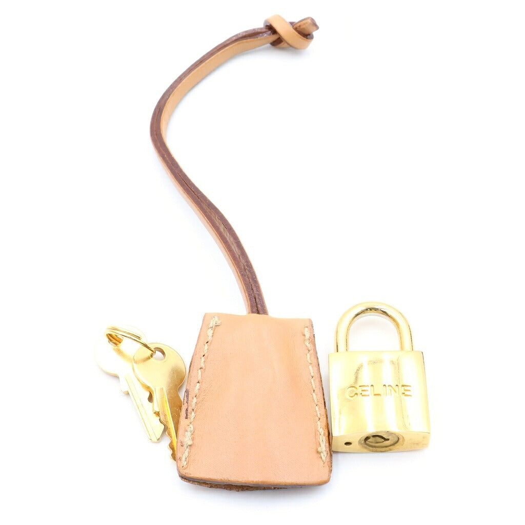 CELINE(セリーヌ) マカダム ボストンバッグ ハンドバッグ PVC×レザー ブラウン