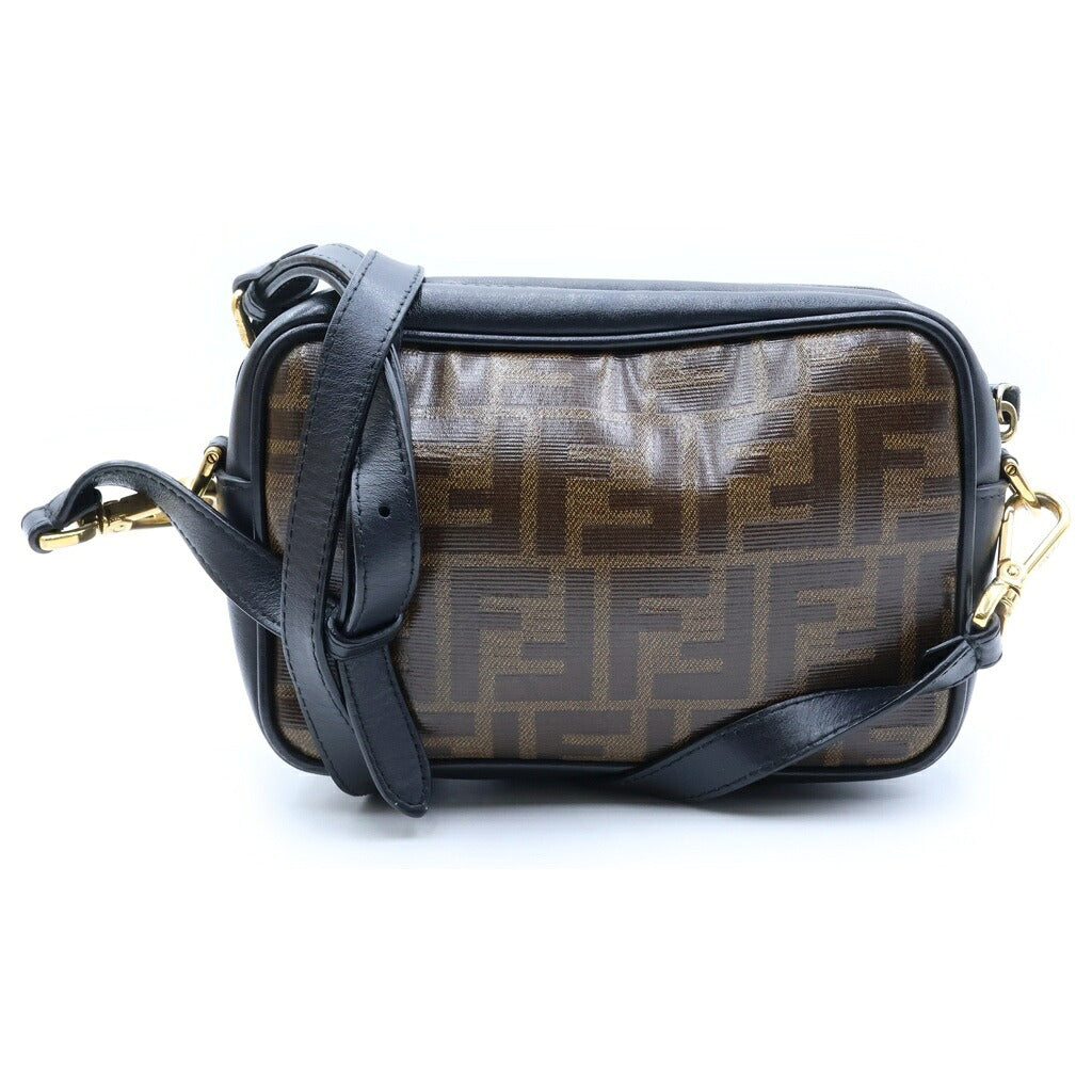FENDI(フェンディ) ズッカ キャム ショルダーバッグ ブラウン キャンバス/レザー
