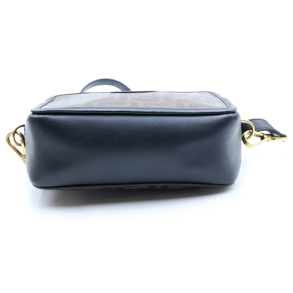FENDI(フェンディ) ズッカ キャム ショルダーバッグ ブラウン キャンバス/レザー