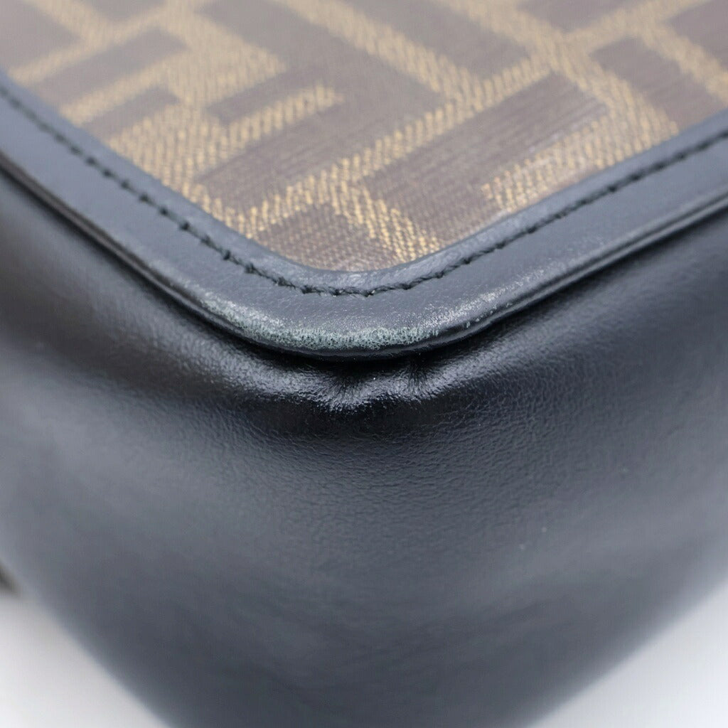 FENDI(フェンディ) ズッカ キャム ショルダーバッグ ブラウン キャンバス/レザー