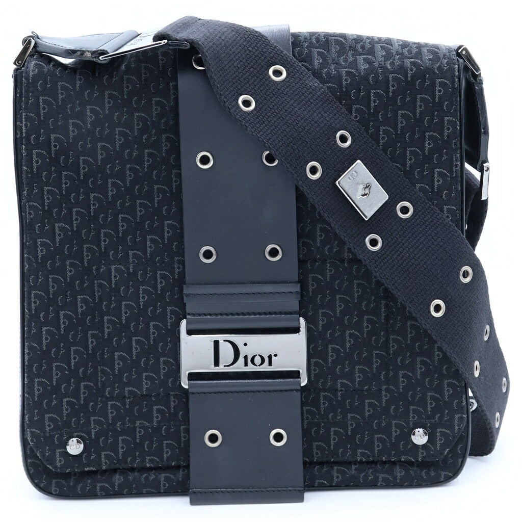 DIOR(ディオール) ストリートシック トロッター ショルダーバッグ ブラック キャンバス