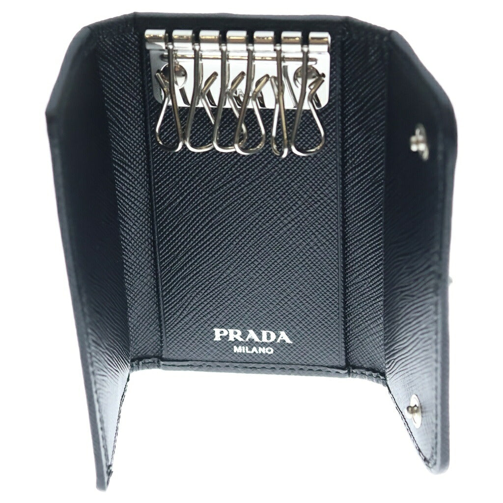PRADA(プラダ) 三角ロゴ キーケース ナイロン×レザー ブラック 1PG222