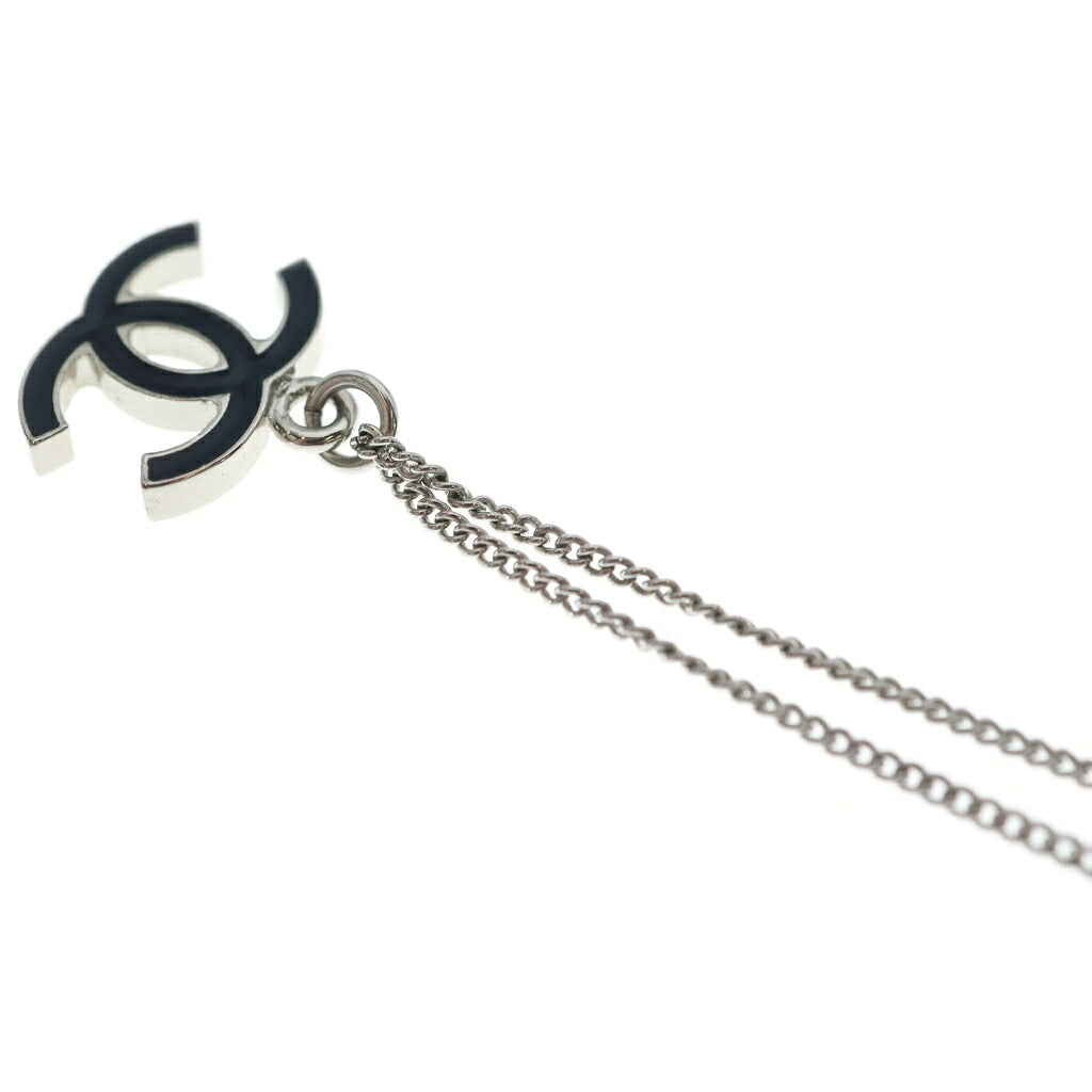 CHANEL(シャネル) ココマーク ネックレス メタル シルバー×ブラック コメ有 06V