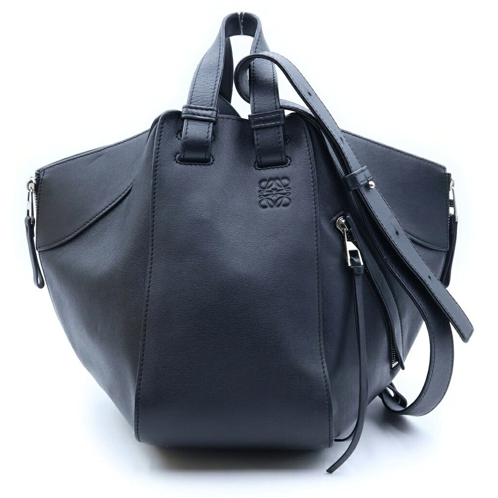 LOEWE(ロエベ) ハンモック スモール ショルダーバッグ ハンドバッグ 2WAY ブラック レザー 387.30NN60 1100